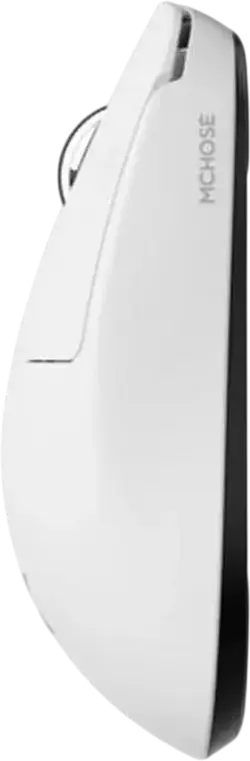 Mouse Gaming Wireless MCHOSE L7 Pro Tri-mode, Senzor PixArt PAW3395 26,000 DPI, Rata Polling 8,000 Hz, Switch-uri Optice Omron, Ultra-usor 39g, Alb