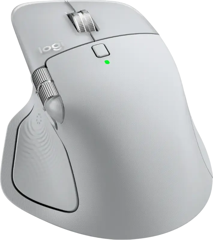 Logitech MX Master 4 Wireless Mouse, 8000 DPI Darkfield Sensor, Haptic MagSpeed Wheel, Actions Ring, 8 Programmable Buttons, Bluetooth & Logi Bolt, Pale Grey