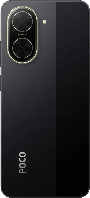 Смартфон Xiaomi Poco C71, Черный, экран 6.88 дюйма 120Гц IPS LCD, процессор Unisoc T7250 Octa-core, 4ГБ ОЗУ, 128ГБ ПЗУ, аккумулятор 5200мАч, камера 32МП, Android 15, 4G