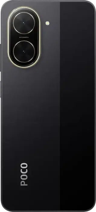 Смартфон Xiaomi Poco C71, Черный, экран 6.88 дюйма 120Гц IPS LCD, процессор Unisoc T7250 Octa-core, 4ГБ ОЗУ, 128ГБ ПЗУ, аккумулятор 5200мАч, камера 32МП, Android 15, 4G