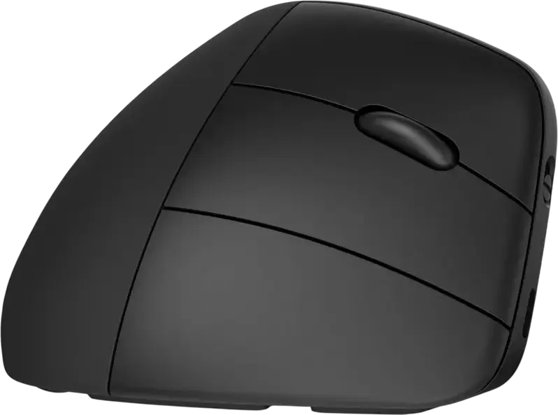 HP 920 Ergonomic Wireless Mouse 6H1A4AA, Vertical Optical Mouse, Bluetooth & 2.4GHz RF, 4000 dpi, Rechargeable Li-Ion Battery, USB-C Charging, Black