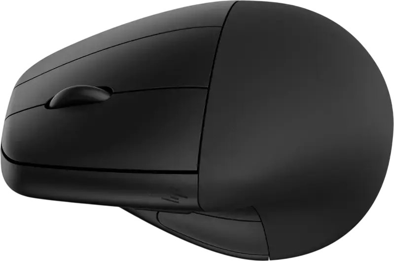HP 920 Ergonomic Wireless Mouse 6H1A4AA, Vertical Optical Mouse, Bluetooth & 2.4GHz RF, 4000 dpi, Rechargeable Li-Ion Battery, USB-C Charging, Black