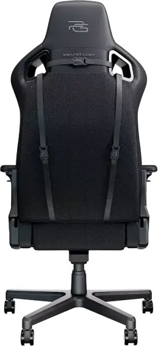 Proove Warrior GCWR0001011 Gaming Chair, Black Semi-PU Leather and Breathable Mesh, 4D Armrests, Frog Mechanism, Class 4 Gas Lift, 136kg Max Load