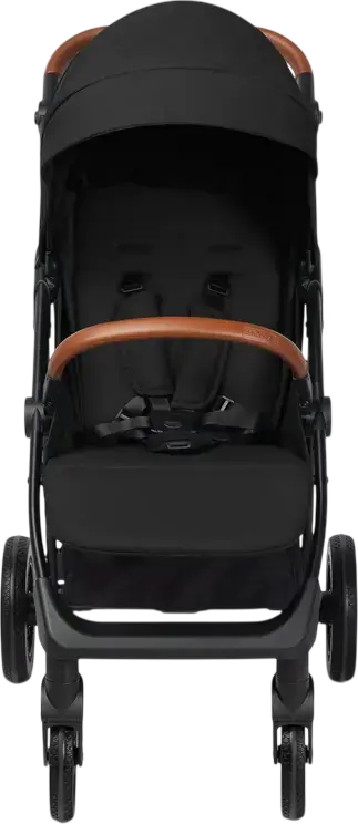 Căruța pentru bebeluși Caretero Elma, Neagră, 0 luni - 4 ani, Max 22kg, Roți EVA cu amortizare, Centură de siguranță în 5 puncte, Cu Ploaie și Huscă pentru picioare