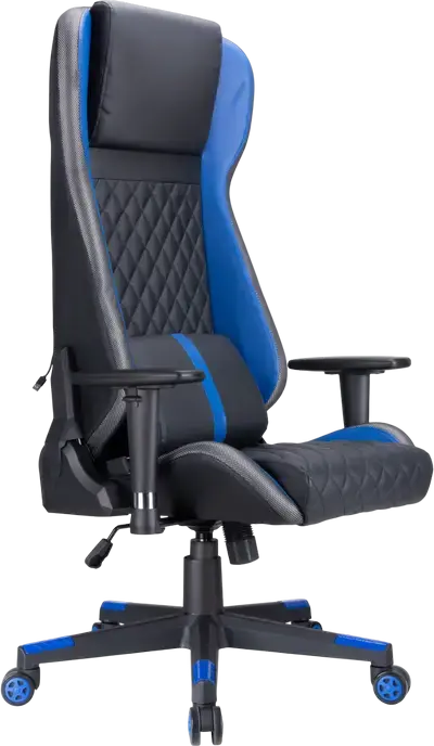 Scaun Gaming Lumi CH09-7, PU Piele, Negru | Albastru