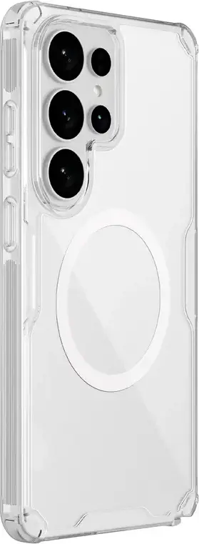 Чехол Nillkin Nature Pro Magnetic для Samsung Galaxy S26 Ultra, прозрачный TPU и PC, совместимость с MagSafe, магниты N52, противоударная защита