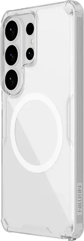 Чехол Nillkin Nature Pro Magnetic для Samsung Galaxy S26 Ultra, прозрачный TPU и PC, совместимость с MagSafe, магниты N52, противоударная защита