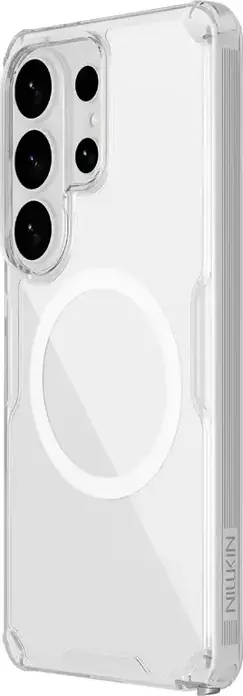 Чехол Nillkin Nature Pro Magnetic для Samsung Galaxy S26 Ultra, прозрачный TPU и PC, совместимость с MagSafe, магниты N52, противоударная защита