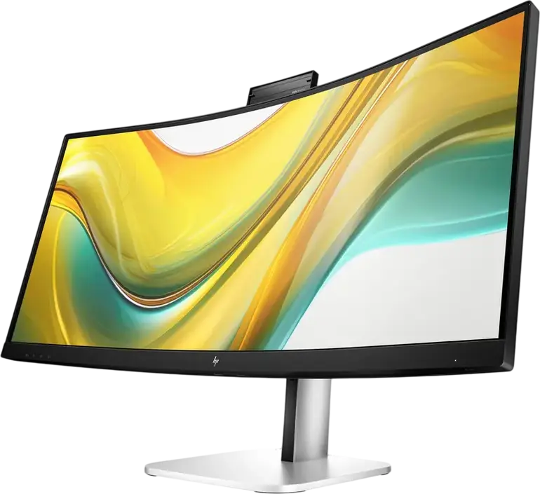 Monitor HP S5 Pro 534pm 34 inch WQHD USB-C Conferencing, 3440x1440 VA Curbat 1500R, 100Hz, Webcam Integrat, Comutator KVM, Incarcare USB-C 100W, 9E0Z2UT