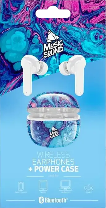 Casca Wireless In-ear TWS Cellularline Music Sound Fantasy, Culoare Fluid, Bluetooth 5.1, 20Hz-20kHz, Sensibilitate 118dB, Control Tactil, USB Type-C, Microfon Integrat