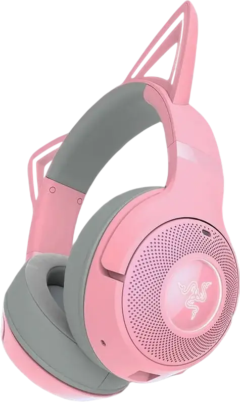 Căști gaming Razer Kraken Kitty V2, Fără fir/Cu fir, Roz