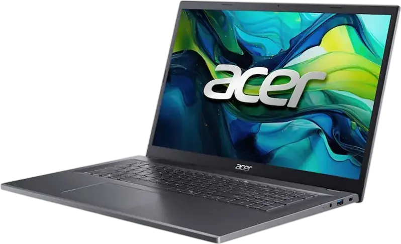Laptop Acer Aspire 17 A17-51M 17.3" FHD IPS Anti-Glare, Intel Core 7 150U, 16GB LPDDR5, 512GB SSD NVMe, Linux eShell, Tastatura Retroiluminata, Steel Gray