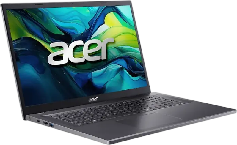 Laptop Acer Aspire 17 A17-51M 17.3" FHD IPS Anti-Glare, Intel Core 7 150U, 16GB LPDDR5, 512GB SSD NVMe, Linux eShell, Tastatura Retroiluminata, Steel Gray
