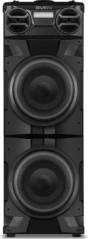 Sistem Boxe Party SVEN PS-1900 1000W, Bluetooth, NFC, TWS, Iluminare RGB, Cabinet Lemn MDF, 2 x 8 inch, Radio FM, Intrare Microfon/Chitara, Negru