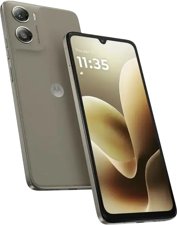 Motorola Moto G06 Power Smartphone, 6.88" 120Hz HD+ Display, MediaTek Helio G81 Extreme, 256GB Storage, 4GB RAM, 7000mAh Battery, Android 15, Vegan Leather, Laurel Oak, IP64, Dual SIM