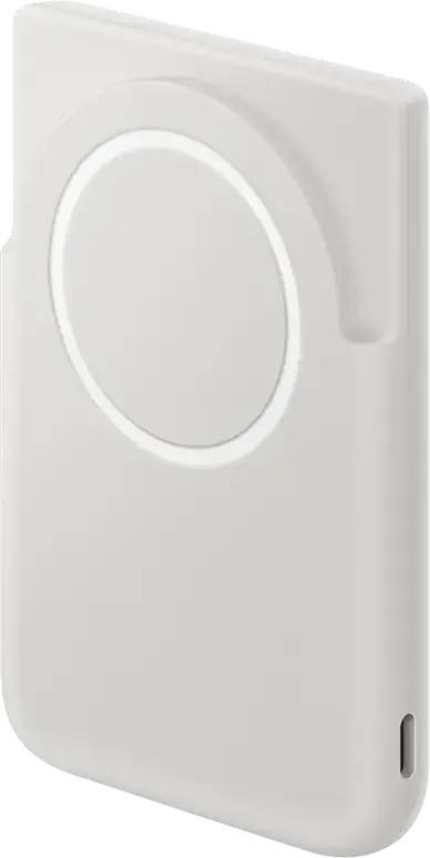Baterie Externa Samsung EB-U2500 Power Bank 5000mAh, Incarcare Rapida 25W si Wireless Qi2 15W, USB-C, Aluminiu, Suport Pliabil, Gri