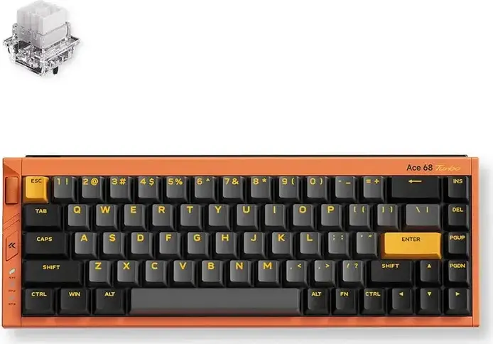 Tastatură Magnetică MCHOSE Ace 68 Turbo HE, Layout 65% ANSI, Carcasă Aluminiu CNC, Switch-uri Mount Tai Magnetic GT, Rapid Trigger, Polling 16KHz, RGB