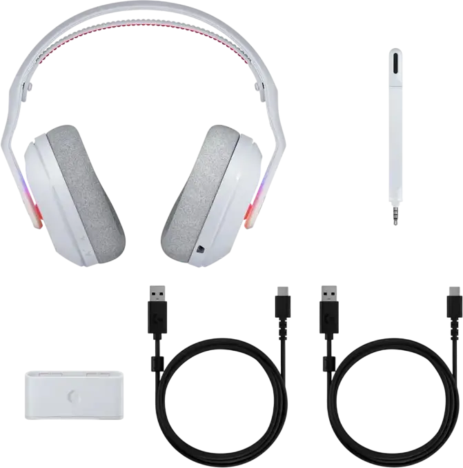 Casca Gaming Wireless Logitech G ASTRO A20 X Lightspeed, Drivere PRO-G 40mm, Microfon BLUE VO!CE, RGB, PLAYSYNC, Xbox Series X|S, PS5, PC, Switch, Culoare: Alb