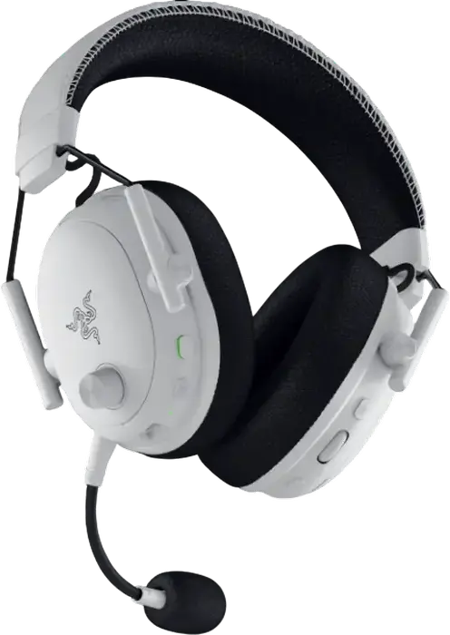 Razer BlackShark V3 Pro Wireless Gaming Headset, White, TriForce Bio-Cellulose 50mm Drivers, HyperSpeed Gen-2, Bluetooth, ANC, THX Spatial Audio, PC/Console, Wireless/Wired