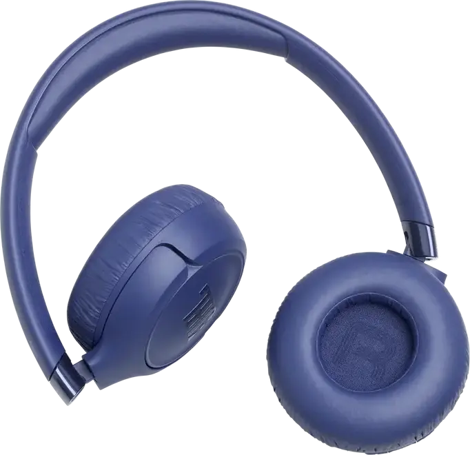JBL Tune 680NC Wireless and Wired On-Ear Headphones, Blue, Adaptive Active Noise Cancelling, Pure Bass Sound, Spatial Sound, 76h Battery, Multipoint Connection, 1.2m Cable