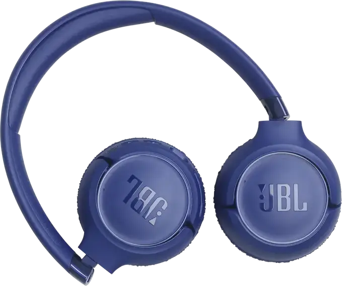 JBL Tune 680NC Wireless and Wired On-Ear Headphones, Blue, Adaptive Active Noise Cancelling, Pure Bass Sound, Spatial Sound, 76h Battery, Multipoint Connection, 1.2m Cable