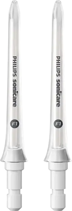 Duze de schimb standard Philips Sonicare HX3042/00 F1 pentru Power Flosser, cu rotire de 360 de grade pentru irigator oral, Alb
