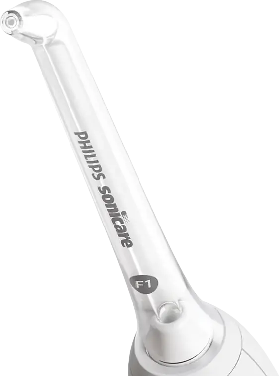 Duze de schimb standard Philips Sonicare HX3042/00 F1 pentru Power Flosser, cu rotire de 360 de grade pentru irigator oral, Alb