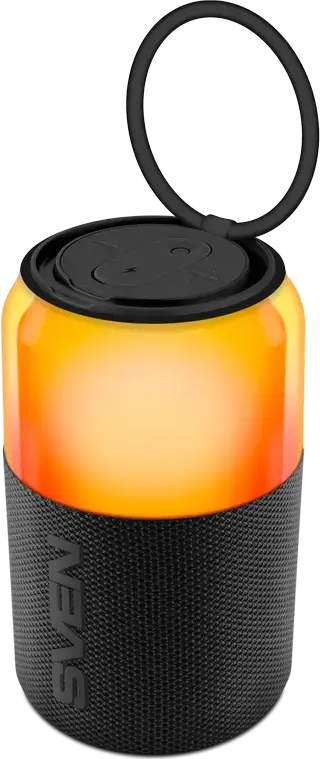 SVEN PS-130 Portable Bluetooth Speaker, 10W RMS, 1800mAh Battery, Up to 24h Playtime, TWS Support, RGB Lighting, USB Type-C, USB Flash Drive, 1.0 Audio System