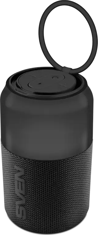 SVEN PS-130 Portable Bluetooth Speaker, 10W RMS, 1800mAh Battery, Up to 24h Playtime, TWS Support, RGB Lighting, USB Type-C, USB Flash Drive, 1.0 Audio System