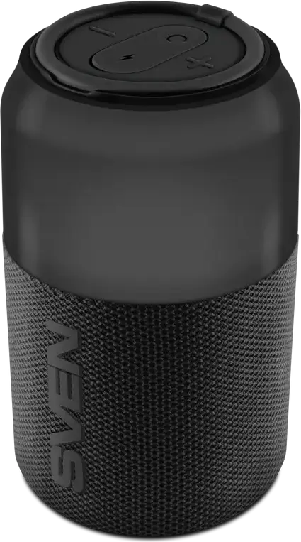 SVEN PS-130 Portable Bluetooth Speaker, 10W RMS, 1800mAh Battery, Up to 24h Playtime, TWS Support, RGB Lighting, USB Type-C, USB Flash Drive, 1.0 Audio System
