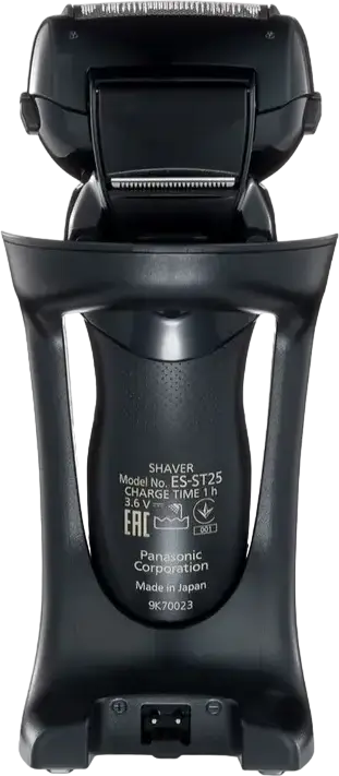 Aparat de ras electric cu sita Panasonic ES-ST25, Motor Linear 13,000 rpm, 3 Lame din Otel Japonez, Wet & Dry, Baterie Li-Ion, Impermeabil, Negru