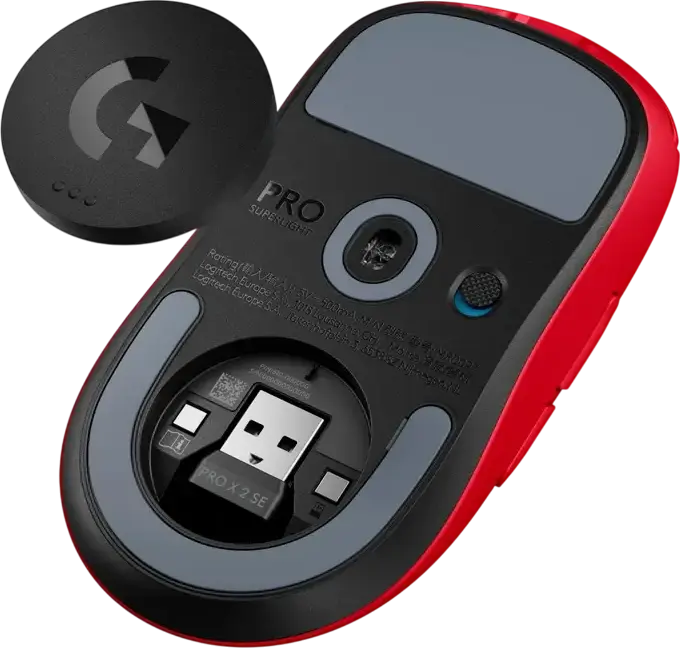 Беспроводная игровая мышь Logitech G PRO X Superlight 2 SE, цвет Empire Red, сенсор HERO 2 44,000 DPI, гибридные переключатели LIGHTFORCE, вес 60 г, LIGHTSPEED Wireless