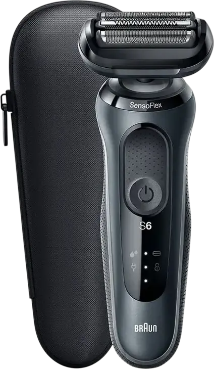 Braun Series 6 61-N1000s Electric Foil Shaver, Wet & Dry, SensoFlex 3D Head, AutoSense Technology, Li-Ion Battery, Grey, Made in Germany