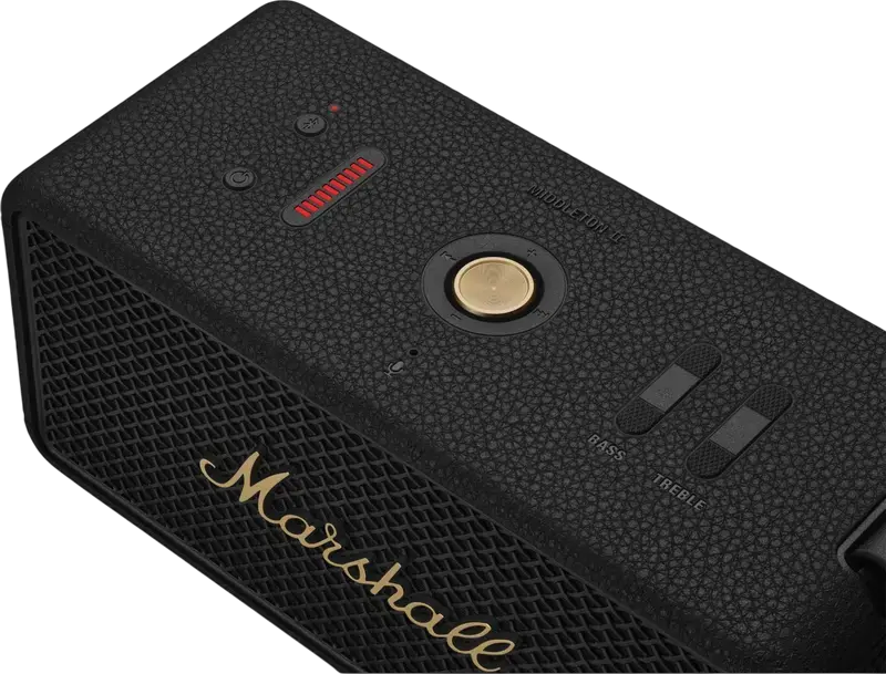 Difuzor Portabil Bluetooth Marshall Middleton II, Rezistenta IP67, Sunet 360 True Stereophonic, Autonomie 30+ Ore, Power Bank, Negru si Alama