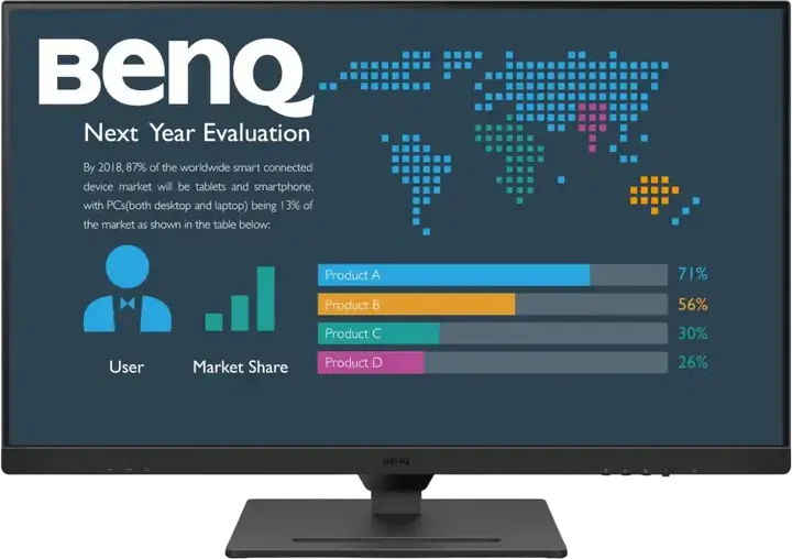 Монитор BenQ BL3290QT 31.5" WQHD IPS, 2560x1440, 75Гц, USB-C 65Вт Power Delivery, Daisy Chain, микрофон с шумоподавлением, Eye-Care, эргономичная подставка, черный