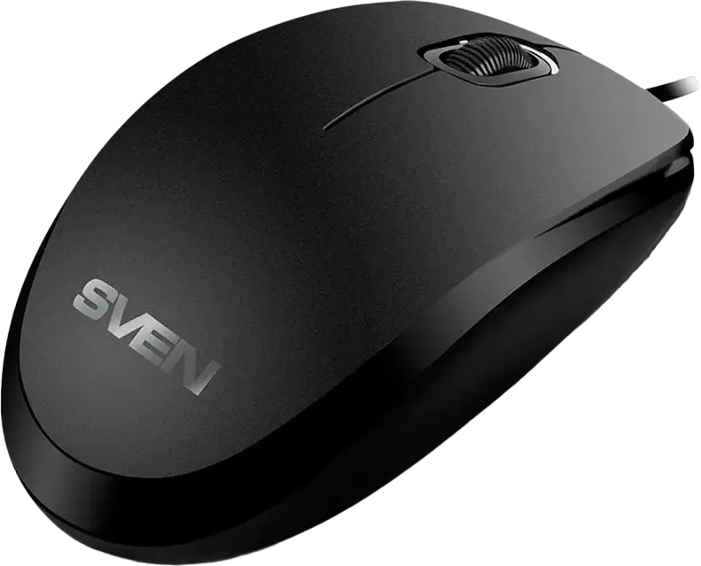 SVEN KB-S320C Wired Keyboard and Mouse Set, Membrane Splash-Proof Keyboard with 12 Fn Keys, 1000 dpi Optical Mouse, USB, Black