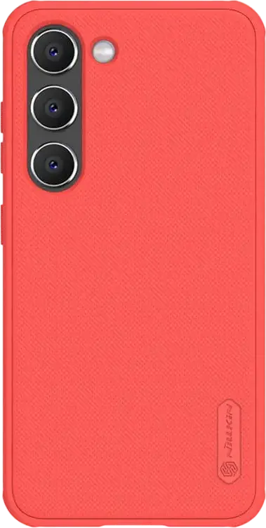 Husa Nillkin Super Frosted Shield Pro pentru Samsung Galaxy S23, Protectie Shockproof din PC și TPU, Anti-Amprente, Grip Non-Slip, Roșu