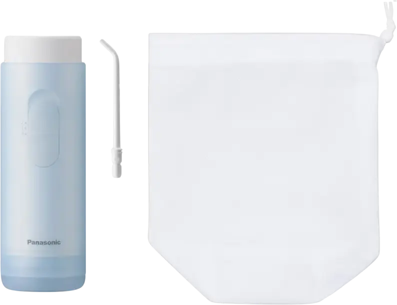 Panasonic EW-DJ11 Irrigator Oral Portabil, Flosser cu Apa, Rezervor 150ml, 2 Moduri de Intensitate, Impermeabil IPX7, Design Compact Pliabil cu Geanta de Calatorie