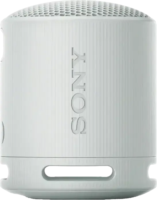 Sony SRS-XB100 Portable Wireless Bluetooth Speaker, Light Gray, IP67 Water & Dust Resistant, 16h Battery Life, USB-C, Stereo Pair Support, 2.5W Output