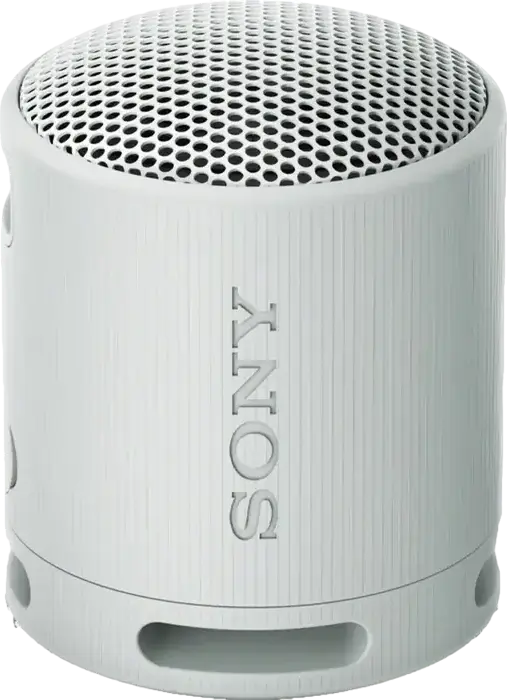 Sony SRS-XB100 Portable Wireless Bluetooth Speaker, Light Gray, IP67 Water & Dust Resistant, 16h Battery Life, USB-C, Stereo Pair Support, 2.5W Output