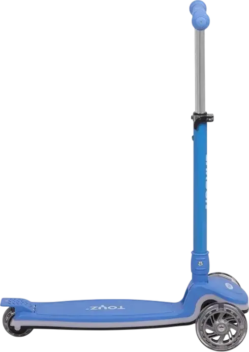 Caretero Toyz Carbon 3-Wheel Kids Scooter, Aluminum Frame, Luminous LED Wheels and Light Strip, Max Load 50kg, Ages 3-12 Years