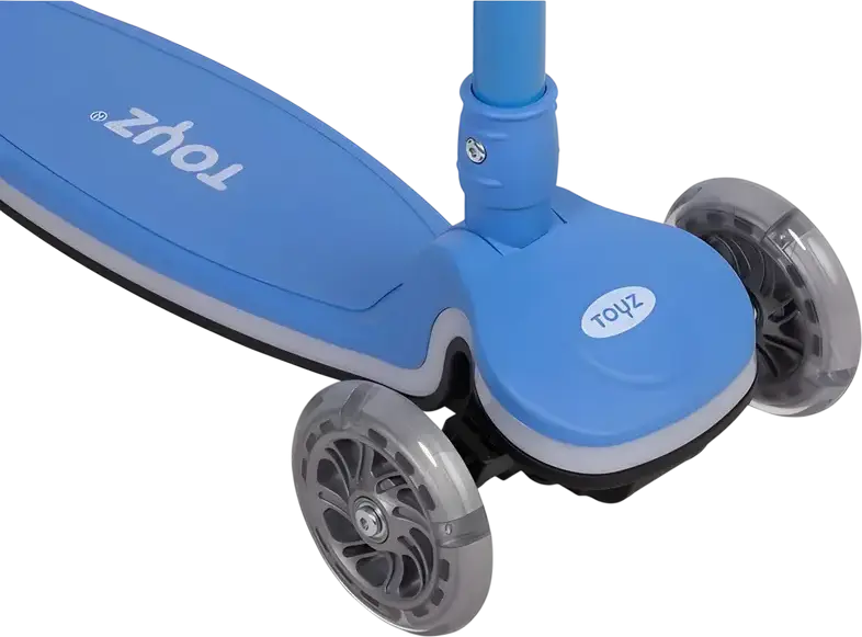 Caretero Toyz Carbon 3-Wheel Kids Scooter, Aluminum Frame, Luminous LED Wheels and Light Strip, Max Load 50kg, Ages 3-12 Years