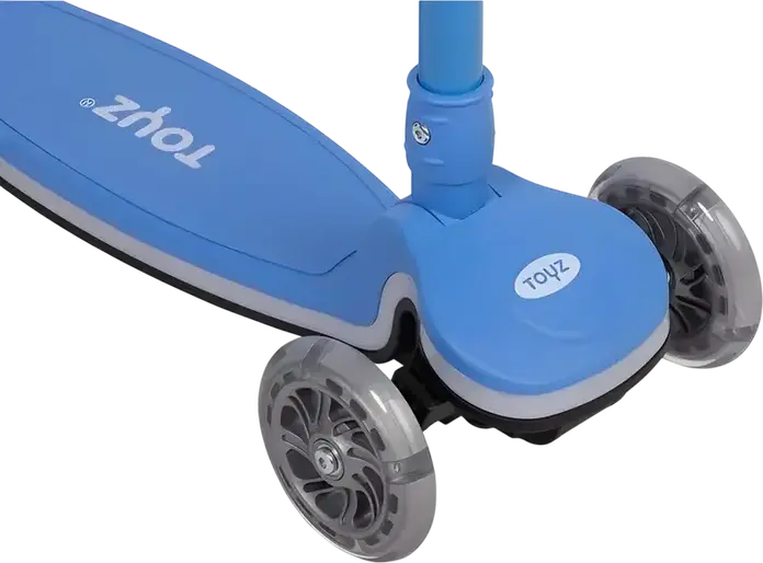 Caretero Toyz Carbon 3-Wheel Kids Scooter, Aluminum Frame, Luminous LED Wheels and Light Strip, Max Load 50kg, Ages 3-12 Years