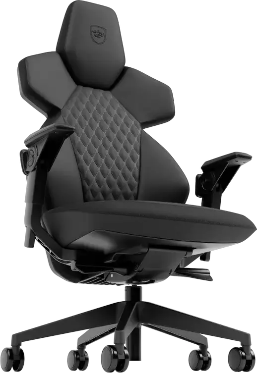 noblechairs Dawn Gaming Chair, Black PU Leather, Cold-foam Filling, Foldable Armrests, Synchro-Mechanism, Adjustable Lumbar Support, Max 110kg