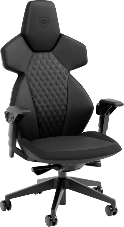 noblechairs Dawn Gaming Chair, Black PU Leather, Cold-foam Filling, Foldable Armrests, Synchro-Mechanism, Adjustable Lumbar Support, Max 110kg
