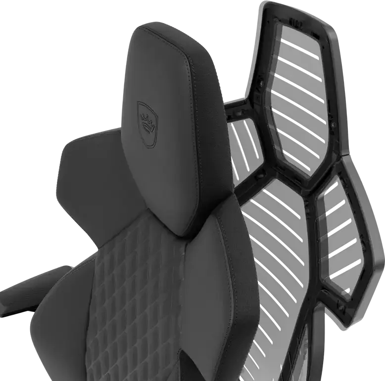 noblechairs Dawn Gaming Chair, Black PU Leather, Cold-foam Filling, Foldable Armrests, Synchro-Mechanism, Adjustable Lumbar Support, Max 110kg