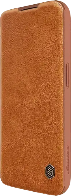 Nillkin Qin Pro Leather Wallet Case for iPhone 15 Pro Max, CamShield Slide Camera Cover, Premium PU Leather & TPU Flip Shell with Card Slots
