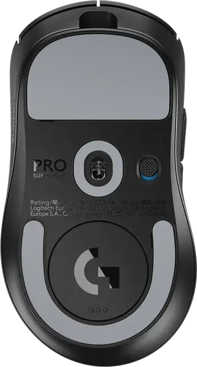 Mouse Gaming Wireless Logitech G PRO X Superlight 2 DEX, Senzor HERO 2 44,000 DPI, Rata Polling 8,000 Hz, Switch-uri Hibride LIGHTFORCE, 60g, Negru