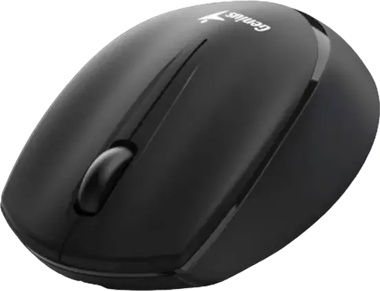 Genius NX-7009 Wireless Optical Mouse, Black, 2.4GHz USB-A Receiver, 1200 DPI, Ergonomic Ambidextrous Design, 10m Range, Compatible with Windows, macOS, Linux