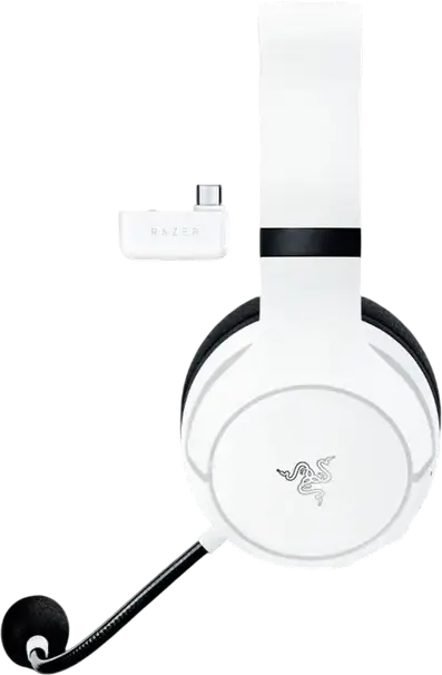 Razer Kaira Wireless Gaming Headset for Xbox Series X|S and Xbox One, White, 50mm Triforce Titanium Drivers, HyperClear Cardioid Mic, FlowKnit Memory Foam